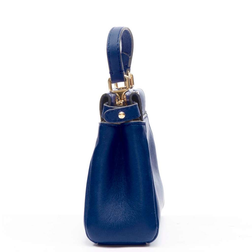 Fendi Music Box Clutch Blue Leather Very good - Model View