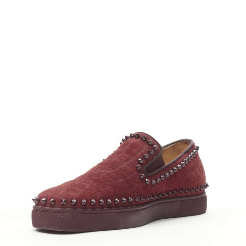 Christian Louboutin Air Sole Sneakers Red Suede Very good - Model View