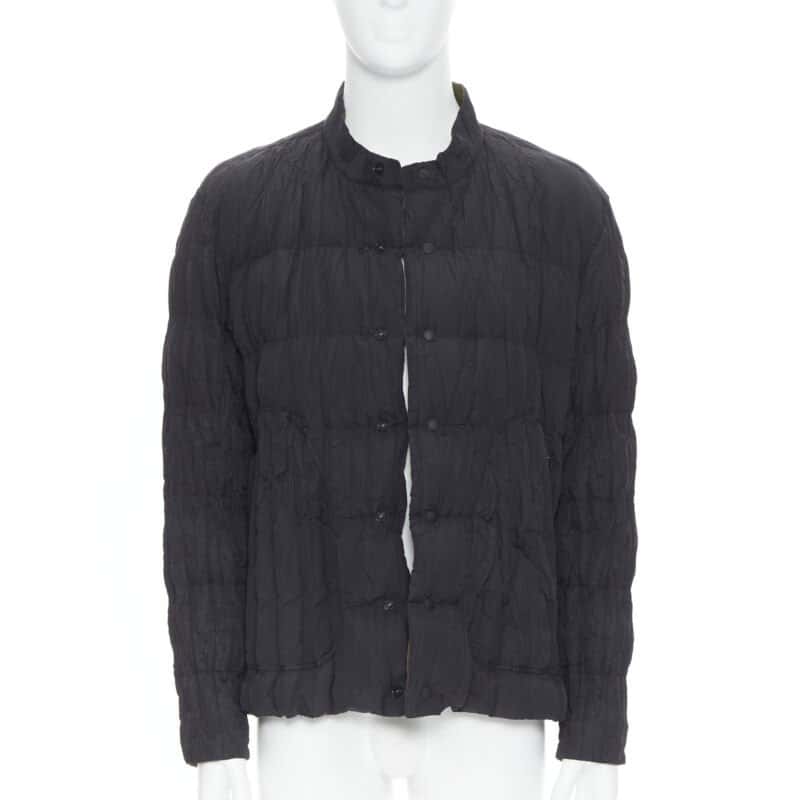 Issey Miyake Green Pleated Jacket Green Polyester Never worn - Model View