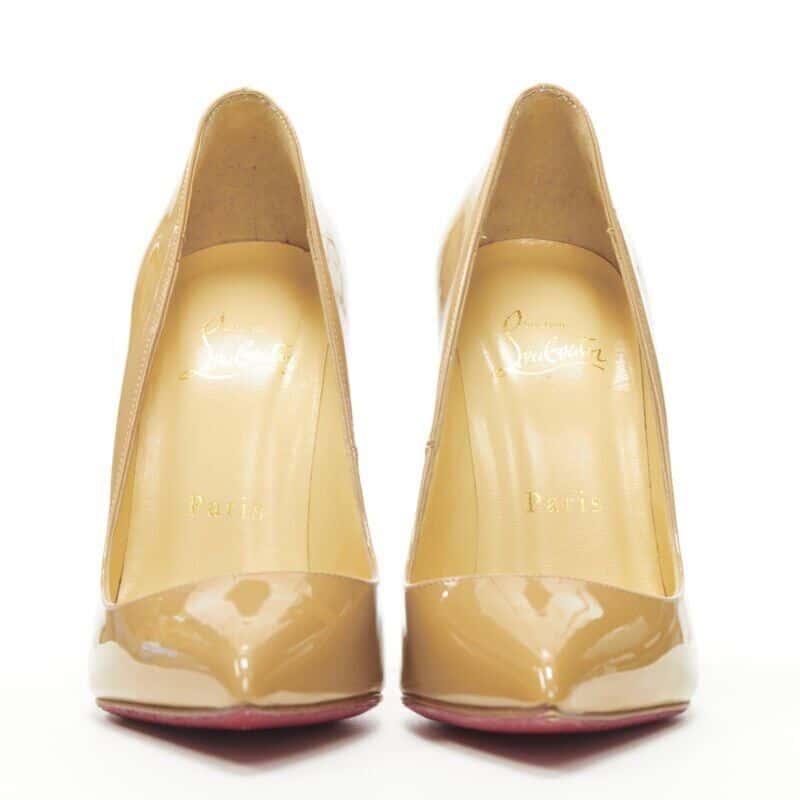 Christian Louboutin Patent Pigalle Heels Beige Very good - Inside View
