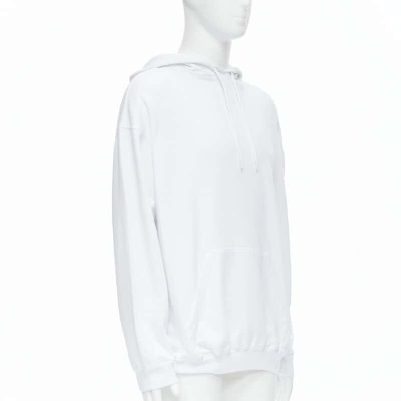 Balenciaga Tattoo Logo Hoodie White Cotton Very good condition - Inside View