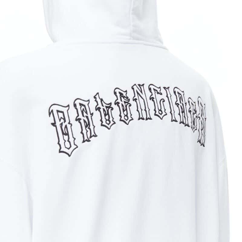 Balenciaga Tattoo hoodie White Cotton Never worn, with tag - Back View