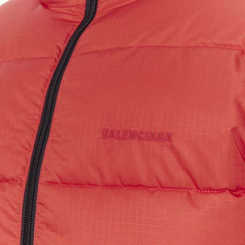 Balenciaga Cropped down puffer Red Never worn, with tag - Back View
