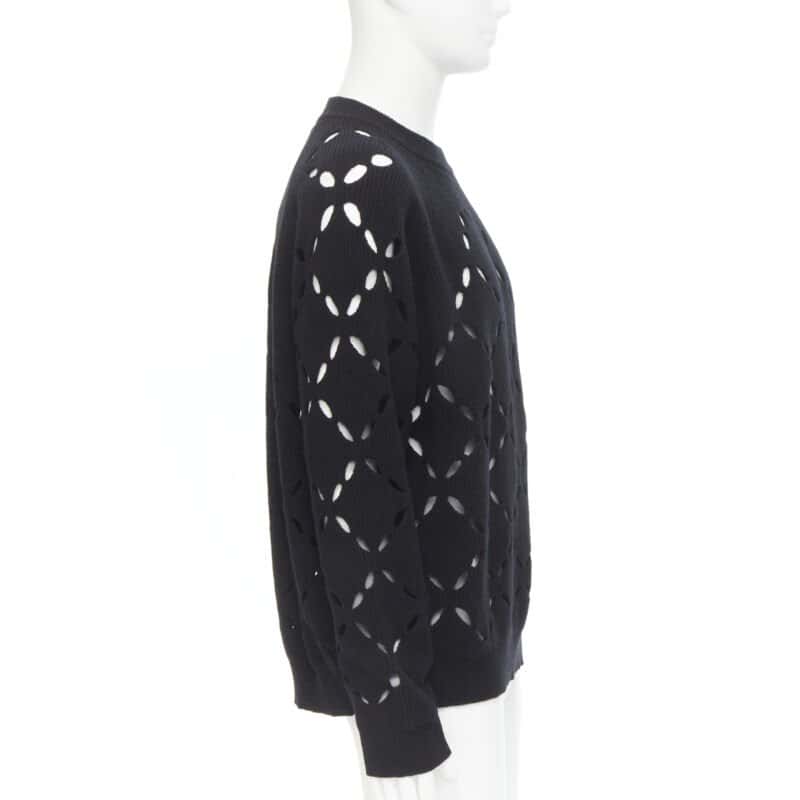 Versace Medusa Wool Sweater Black Wool Never worn, with tag - Model View