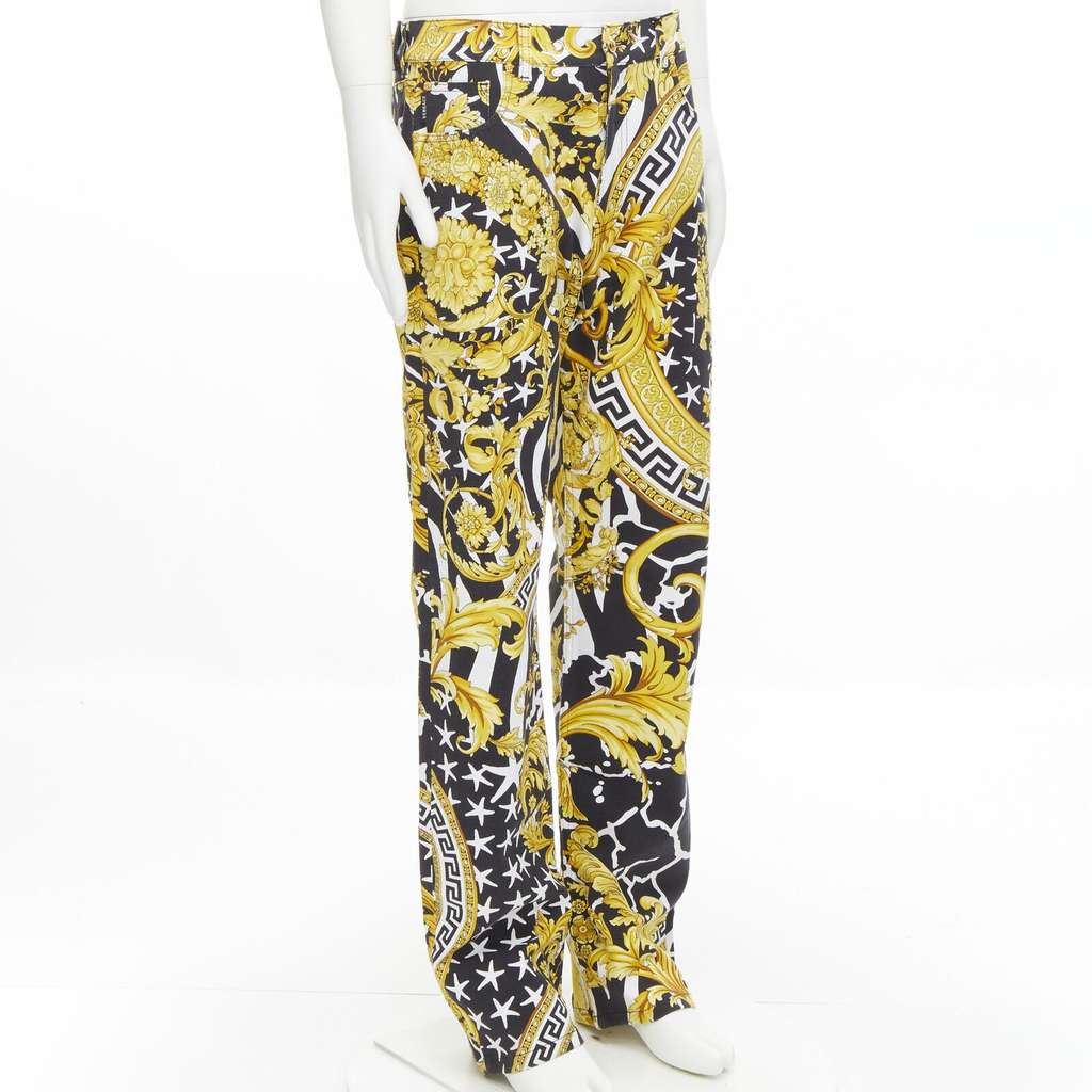 Versace Savage Stud Jeans Gold Never worn, with tag - Inside View