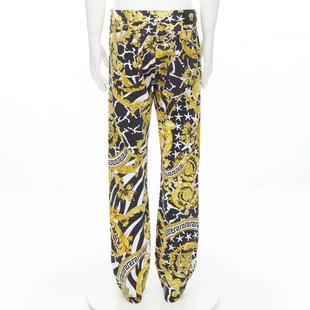 Versace Savage Stud Jeans Gold Never worn, with tag - Box View