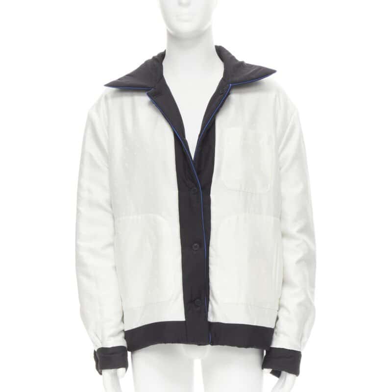 Fendi Black White Jacket Black Polyester Never worn, with tag - Back View