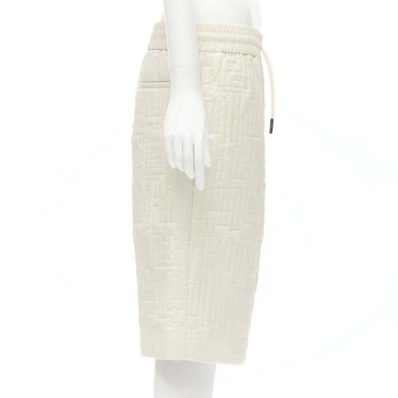 Fendi Zucca Nylon Shorts Beige Never worn, with tag - Model View