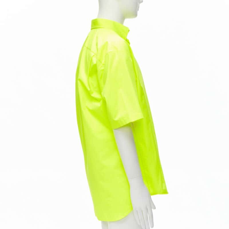 Balenciaga Shoulder Tab Shirt Yellow Cotton Never worn, with tag - Model View