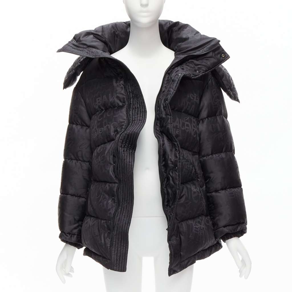 Balenciaga Black Swing Puffer Black Polyester Never worn, with tag - Back View