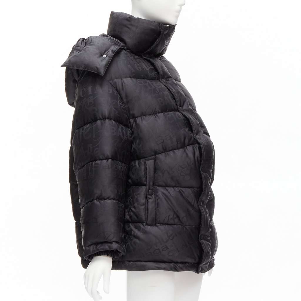 Balenciaga Black Swing Puffer Black Polyester Never worn, with tag - Inside View