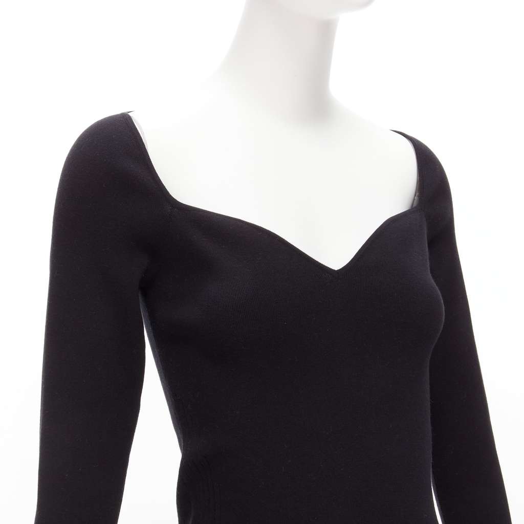 Balenciaga Sweetheart Knit Top Black Polyester Never worn, with tag - Back View