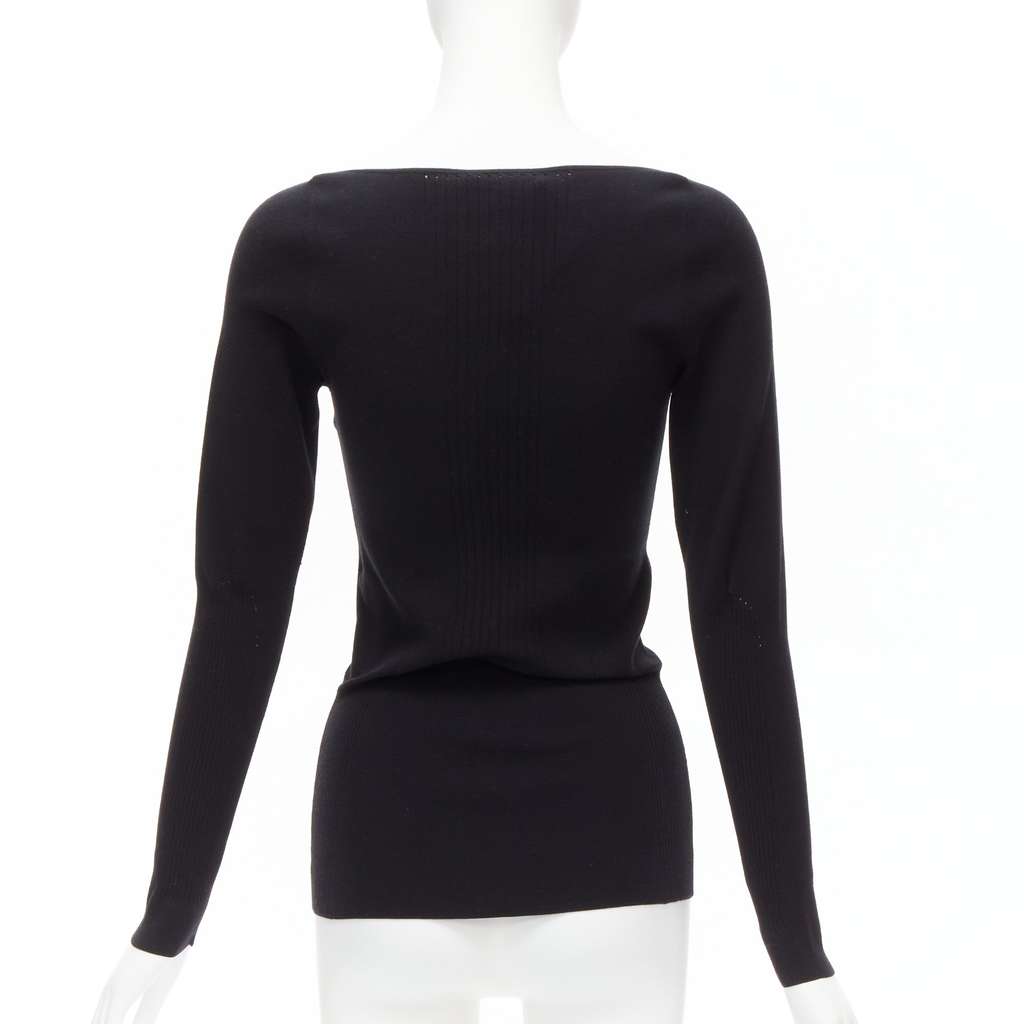 Balenciaga Sweetheart Knit Top Black Polyester Never worn, with tag - Box View