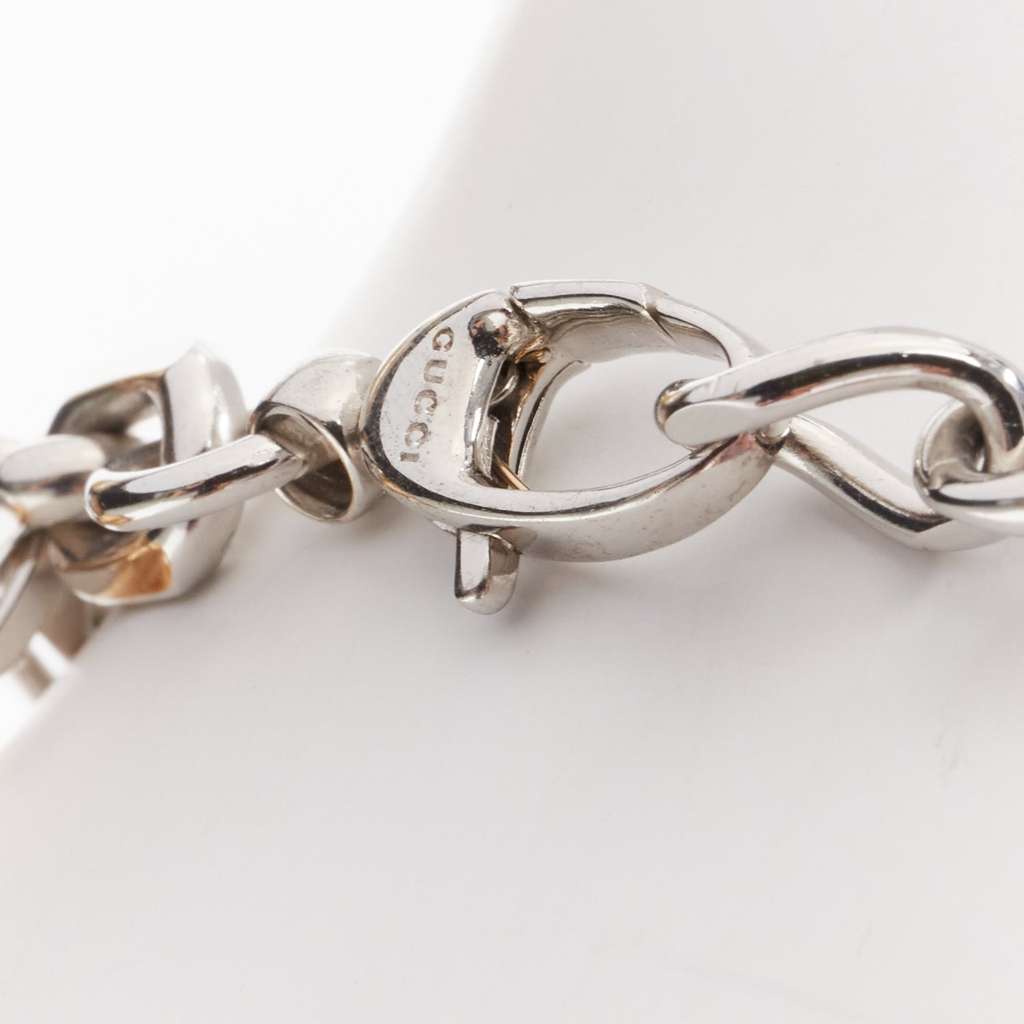 Gucci Gold Silver Charms Bracelet Silver Metal Never worn - Model View