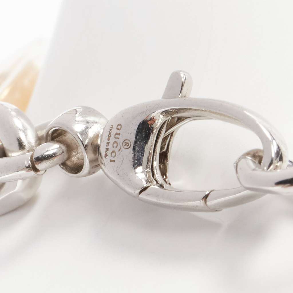 Gucci Gold Silver Charms Bracelet Silver Metal Never worn - Box View