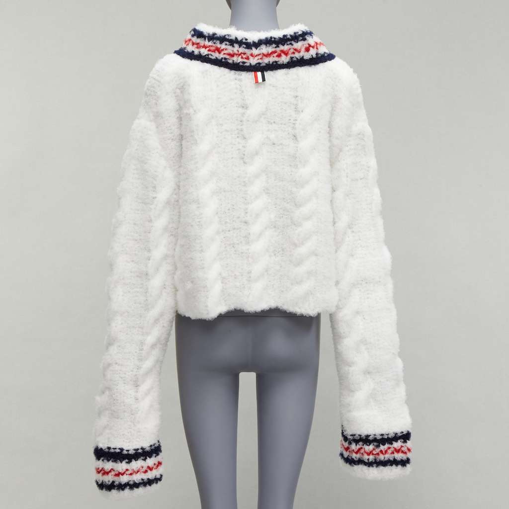Thom Browne Varsity Knit Sweater White Never worn - Box View