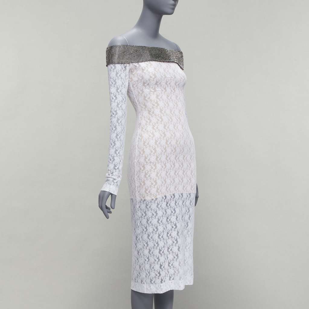 Christopher Kane Crystal Lace Dress Black Polyamide Never worn - Inside View
