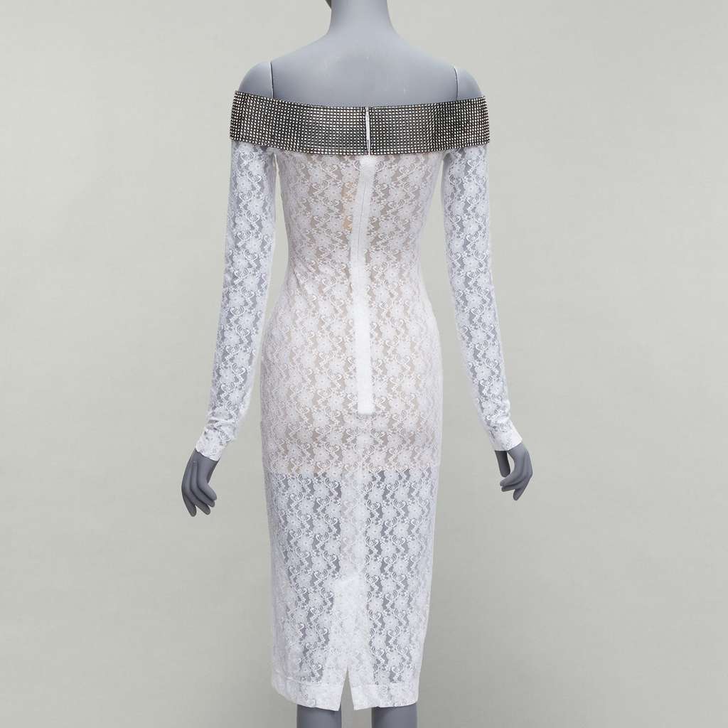 Christopher Kane Crystal Lace Dress Black Polyamide Never worn - Box View