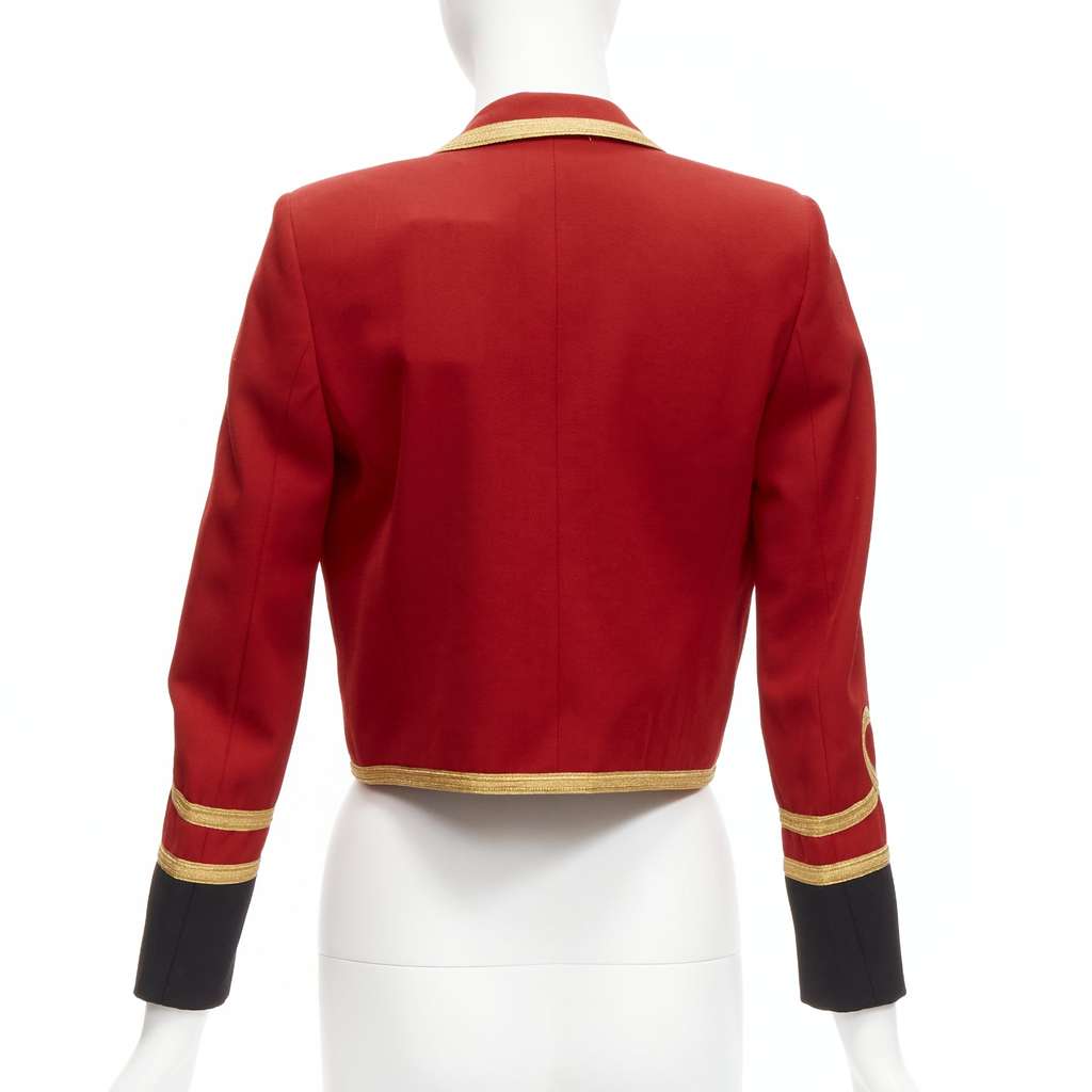 Saint Laurent Red Military Officer Jacket Red Wool Never worn, with tag - Box View