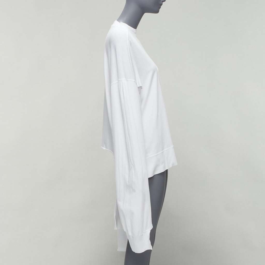 Vetements Logo Tape Sweatshirt White Cotton Good - Model View