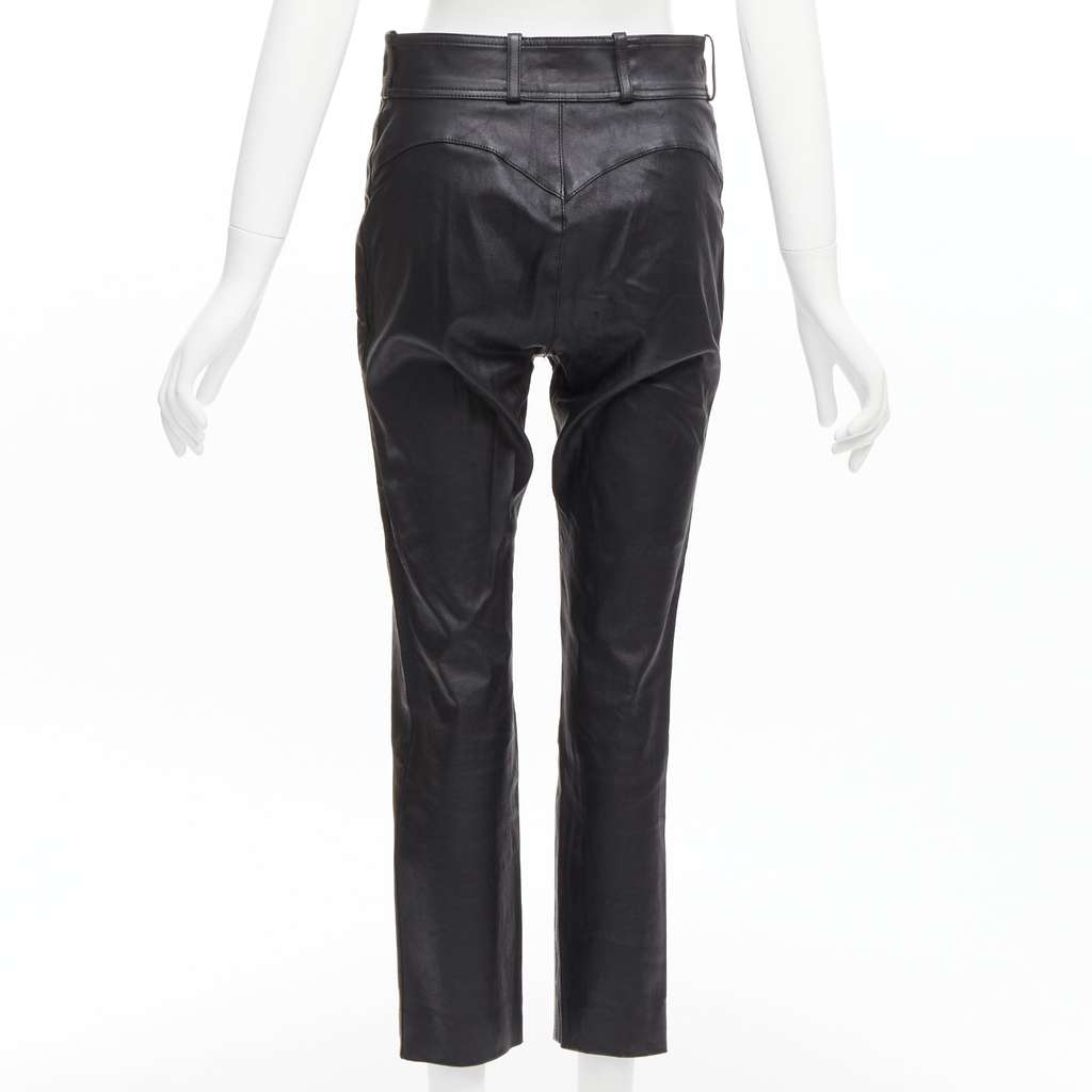 Balenciaga Moto Leather Pants Black Leather Good - Box View