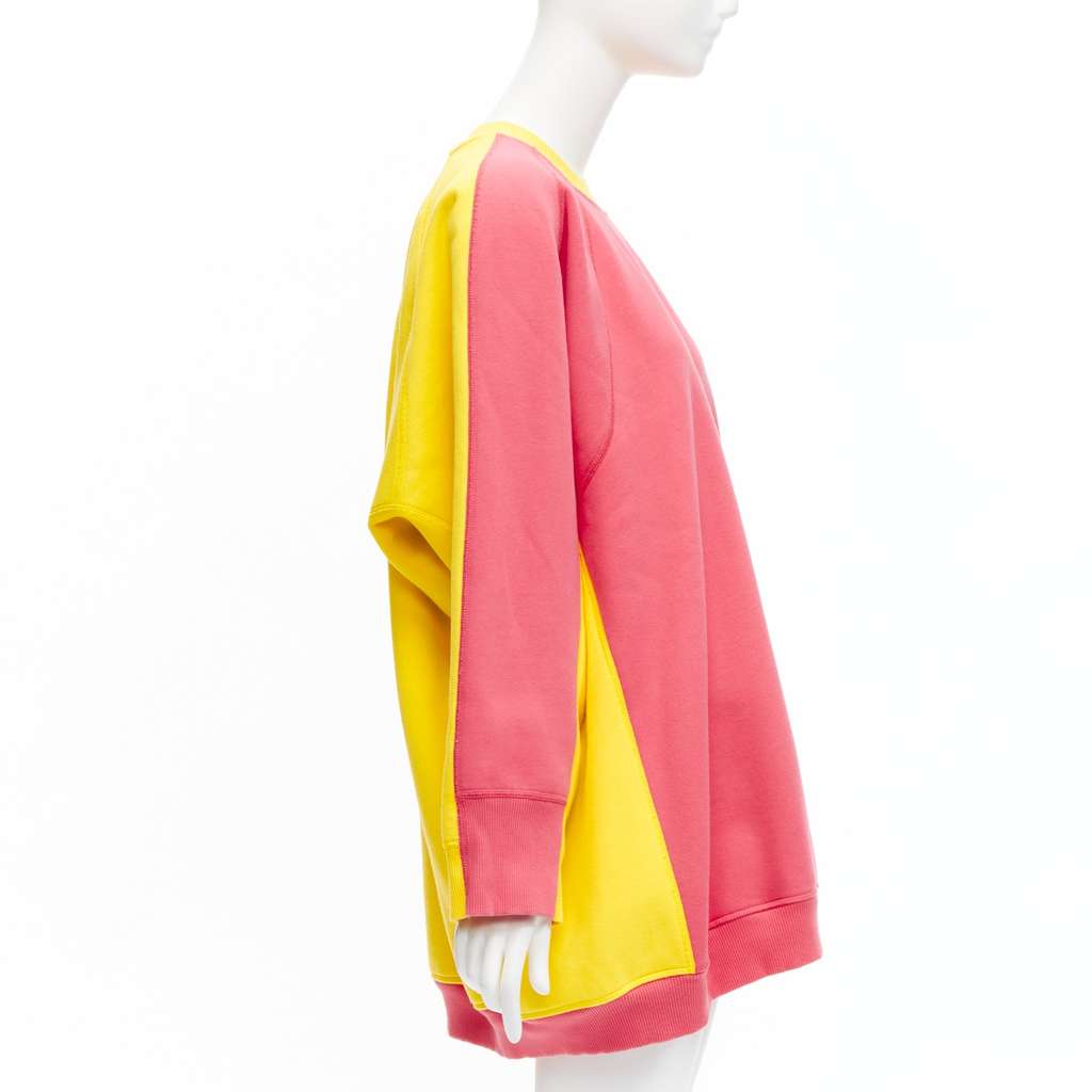Celine Contrast Back Sweatshirt Yellow Cotton Never worn - Model View