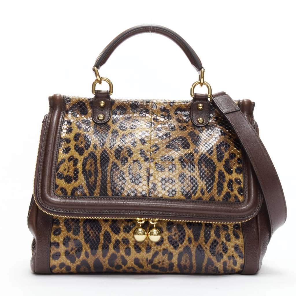 Dolce & Gabbana Sicily Brown Leather Very good - Front View