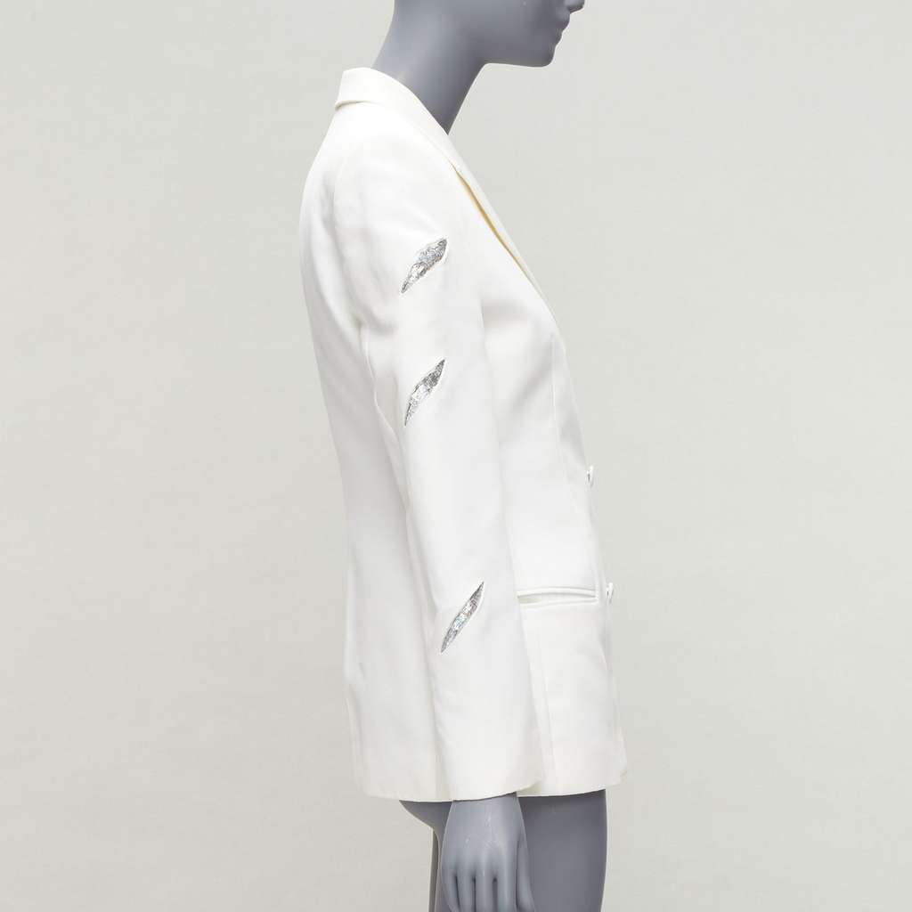 Gianni Versace White Sequins Blazer White Cotton Good - Box View