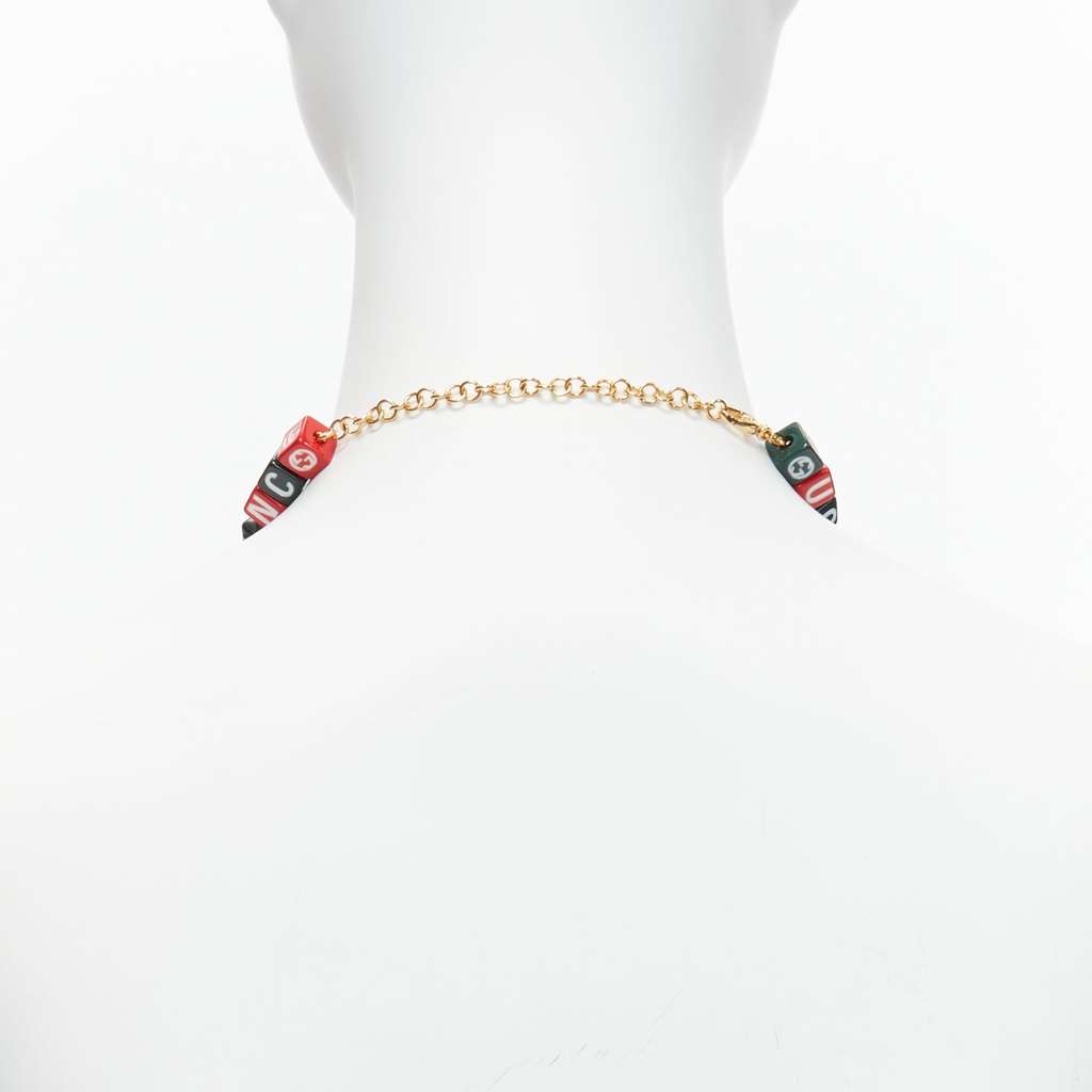 Gucci Hacker Cube Necklace Red Plastic Never worn, with tag - Box View
