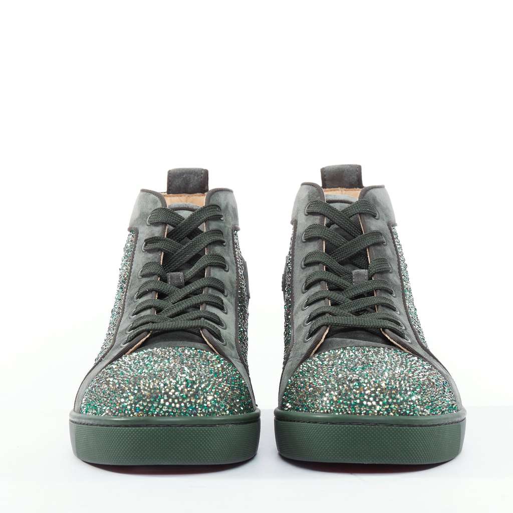 Christian Louboutin Louis Orlato Green Suede Never worn - Inside View