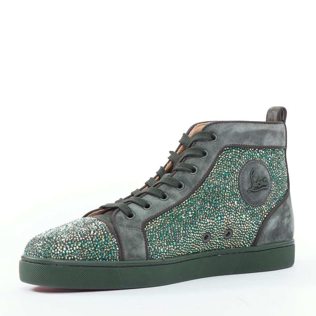Christian Louboutin Louis Orlato Green Suede Never worn - Model View