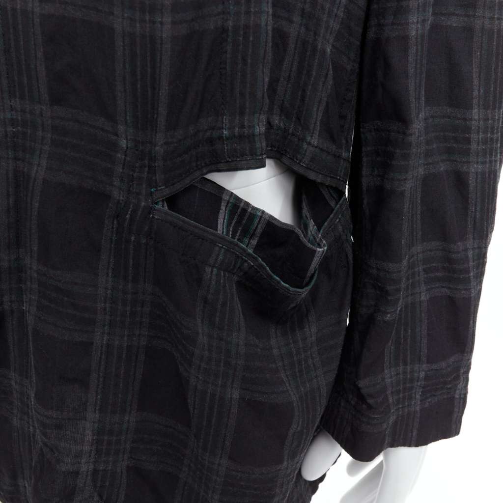 Yohji Yamamoto Grey Slashed Blazer Grey Never worn - Back View