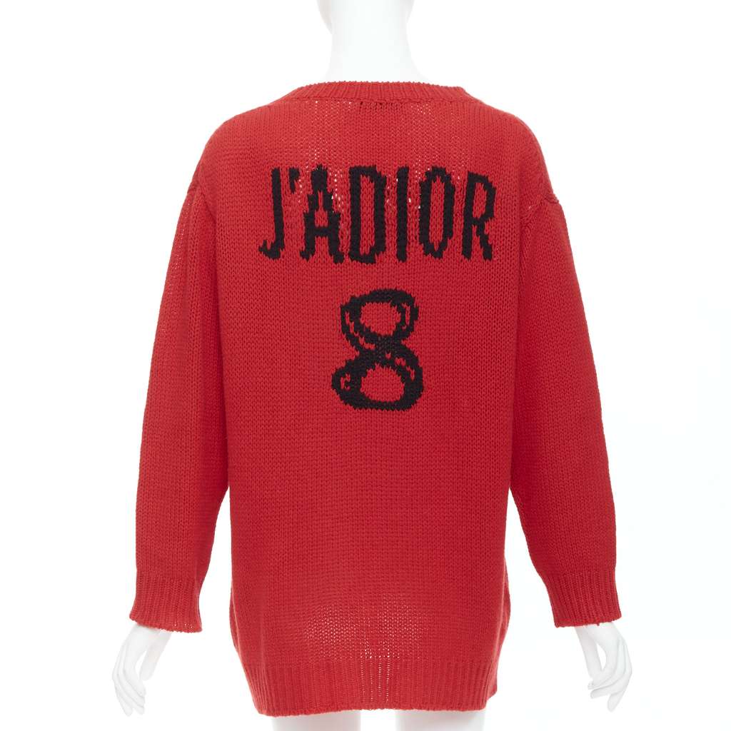 Dior Oversized Sweater Red Cashmere Very good - Front View