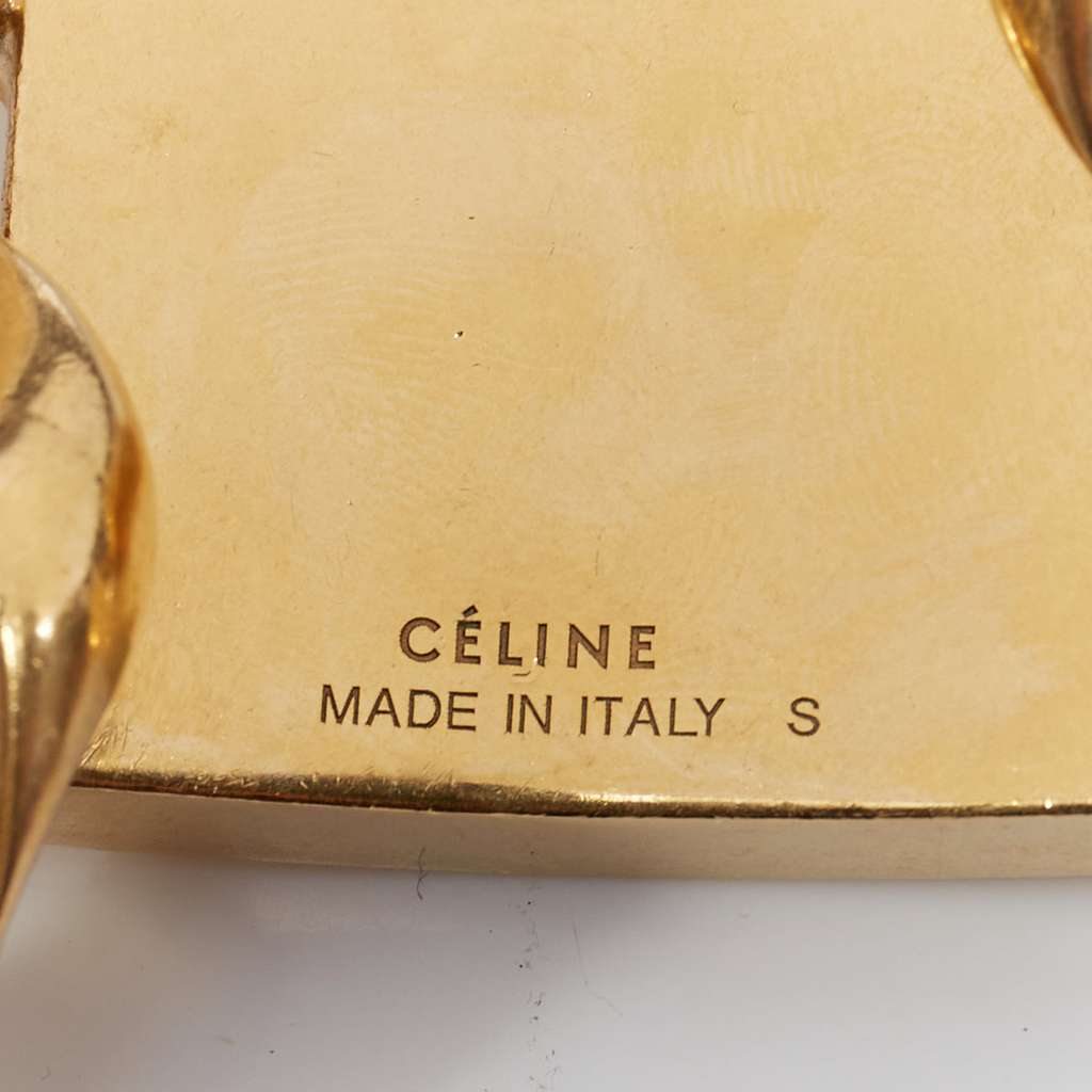 Celine Gold Chunky Chain Bracelet Gold Metal Very good condition - Model View
