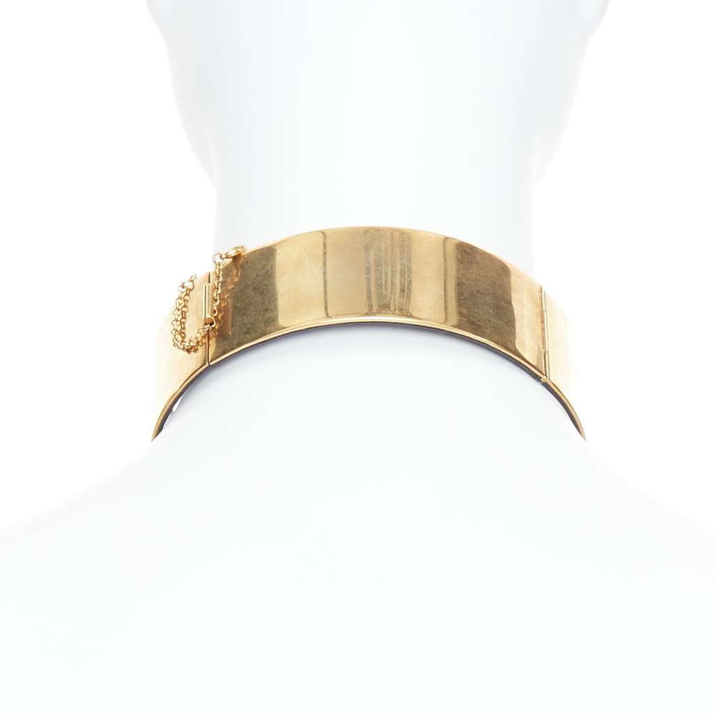 Celine Minimal Choker Necklace Gold Metal Good - Box View