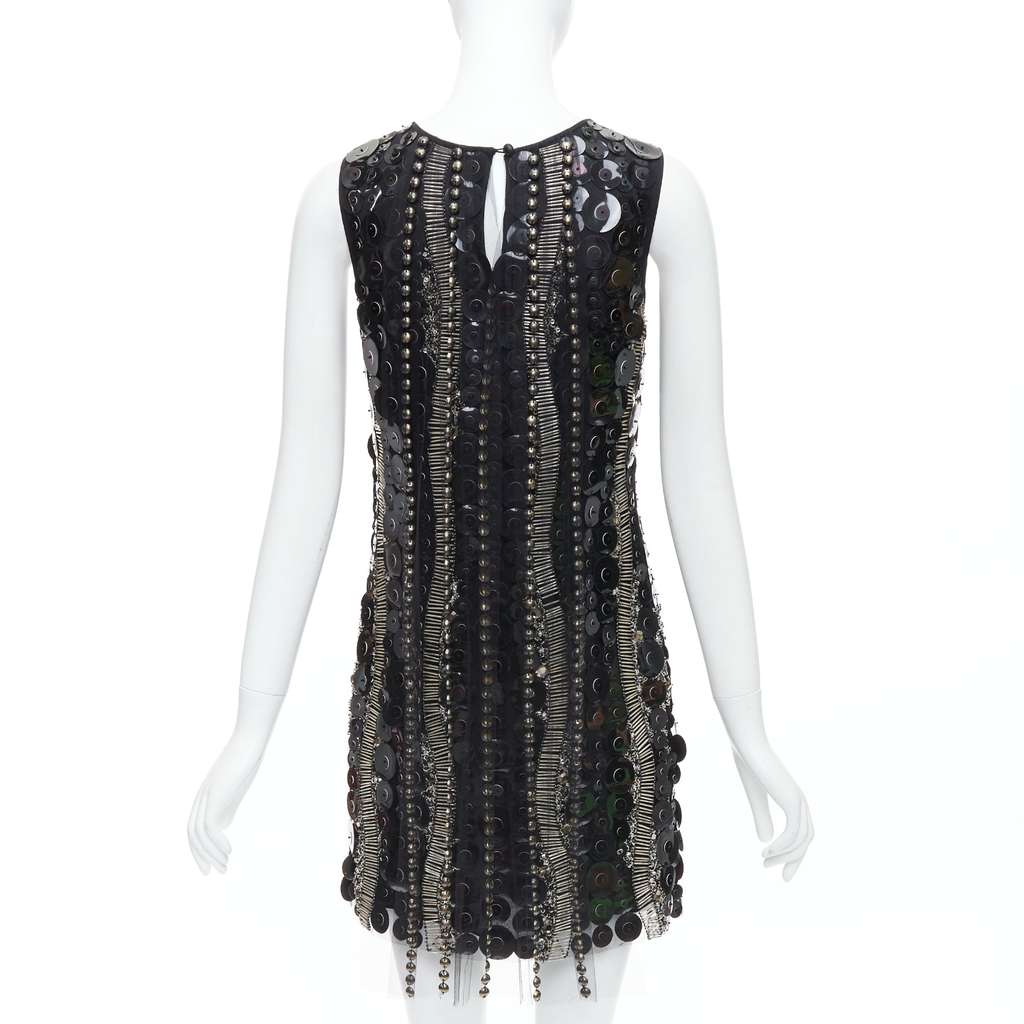 Collette Dinnigan Jewelled Party Dress Black Good - Box View