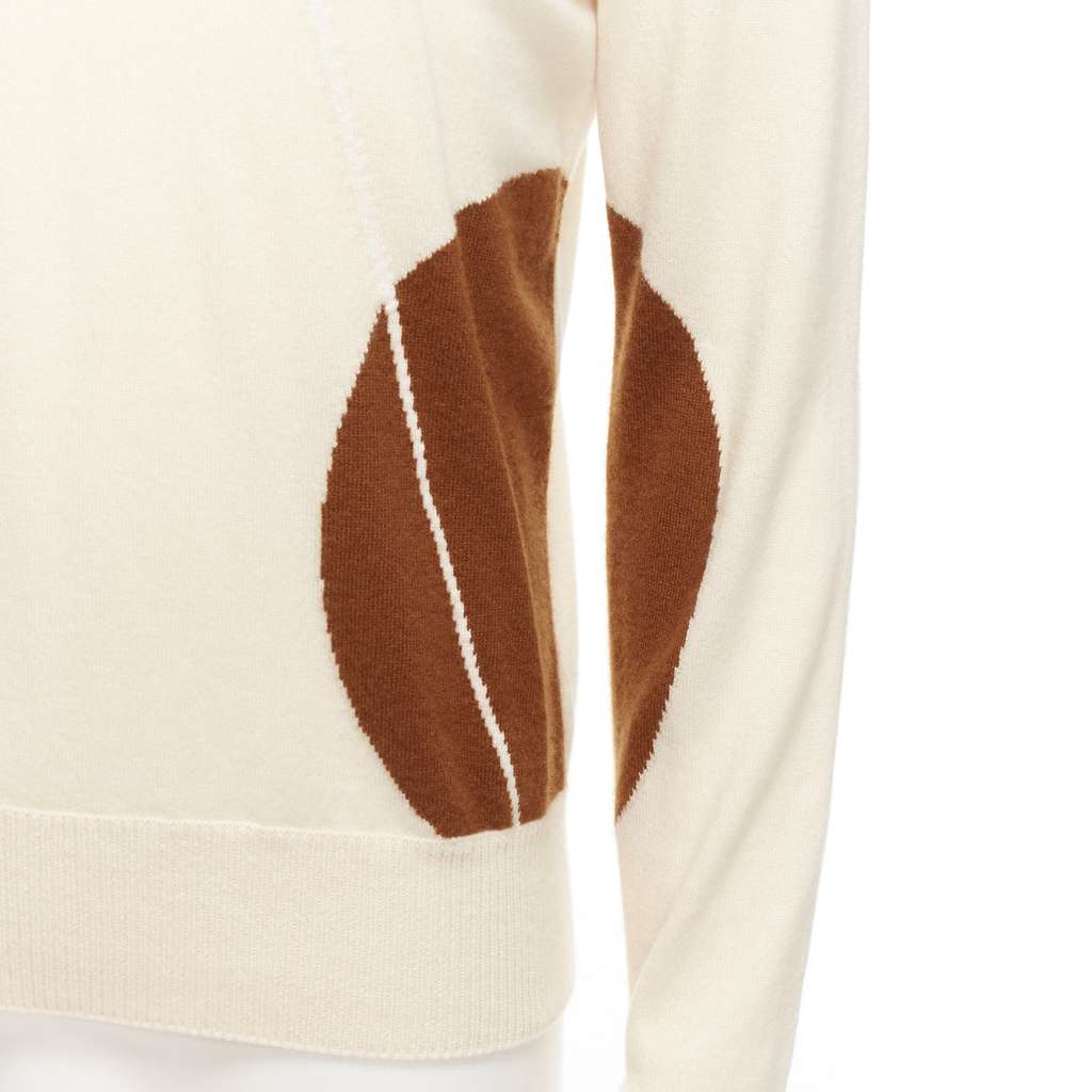 Loro Piana Abstract Graphic Sweater Beige Cashmere Very good - Back View