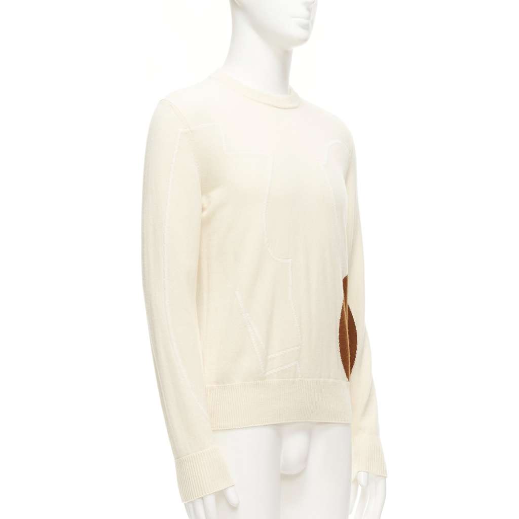 Loro Piana Abstract Graphic Sweater Beige Cashmere Very good - Inside View