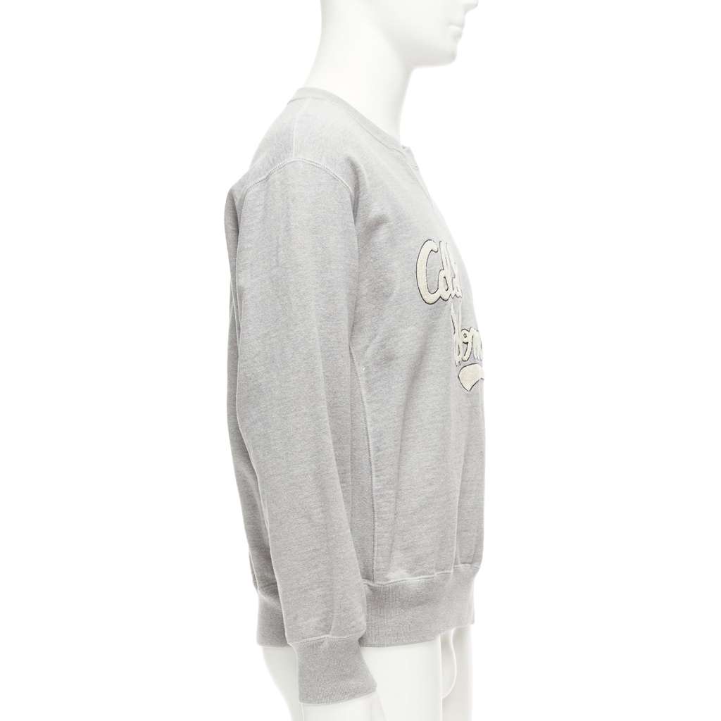 Comme Des Garcons Logo Varsity Sweatshirt Grey Cotton Never worn - Model View