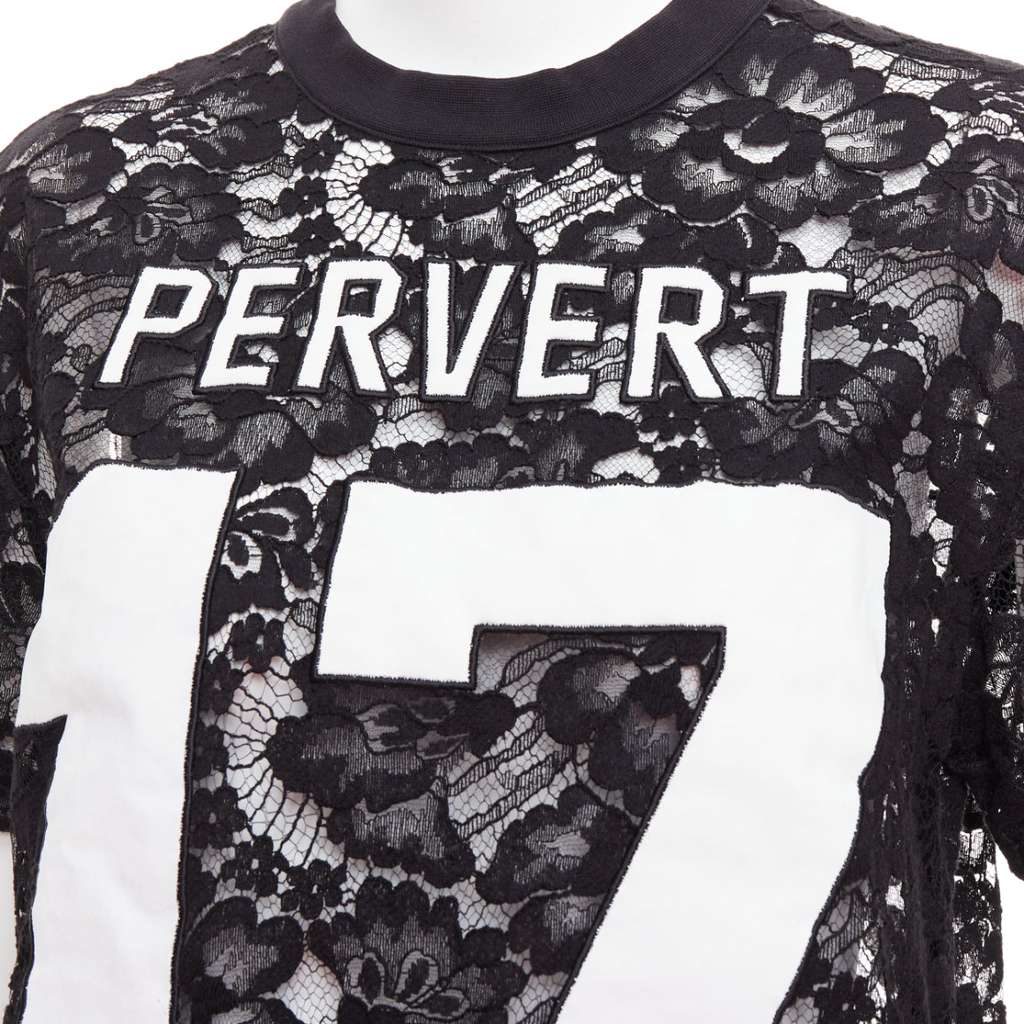 Givenchy Pervert Lace Tee Black Cotton Very good - Back View