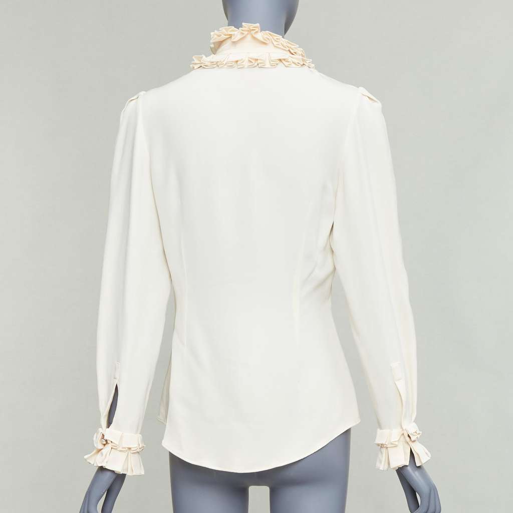Alexander McQueen Victorian Darted Blouse Beige Silk Very good - Box View