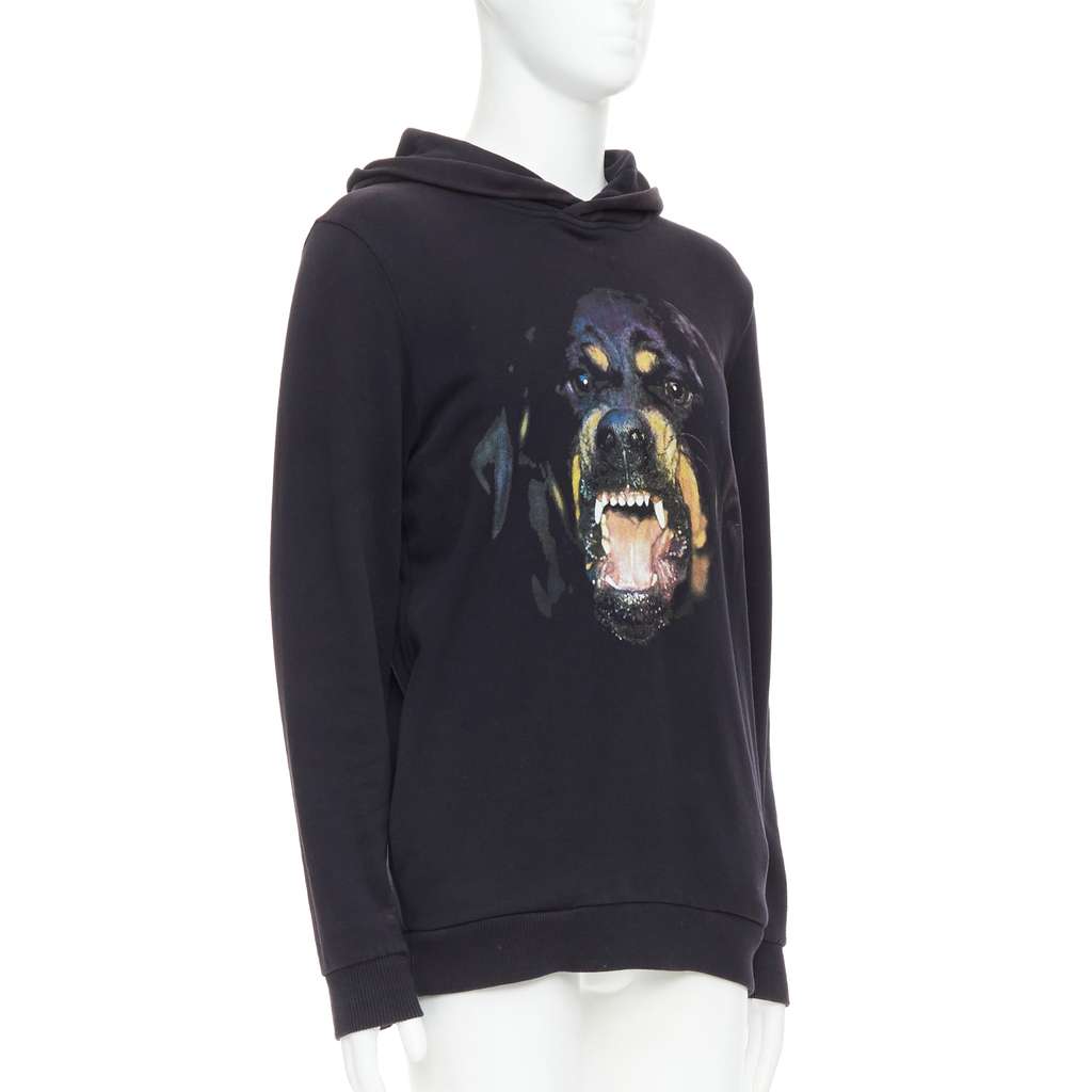 Givenchy Rottweiler Hoodie Black Cotton Fair condition - Inside View