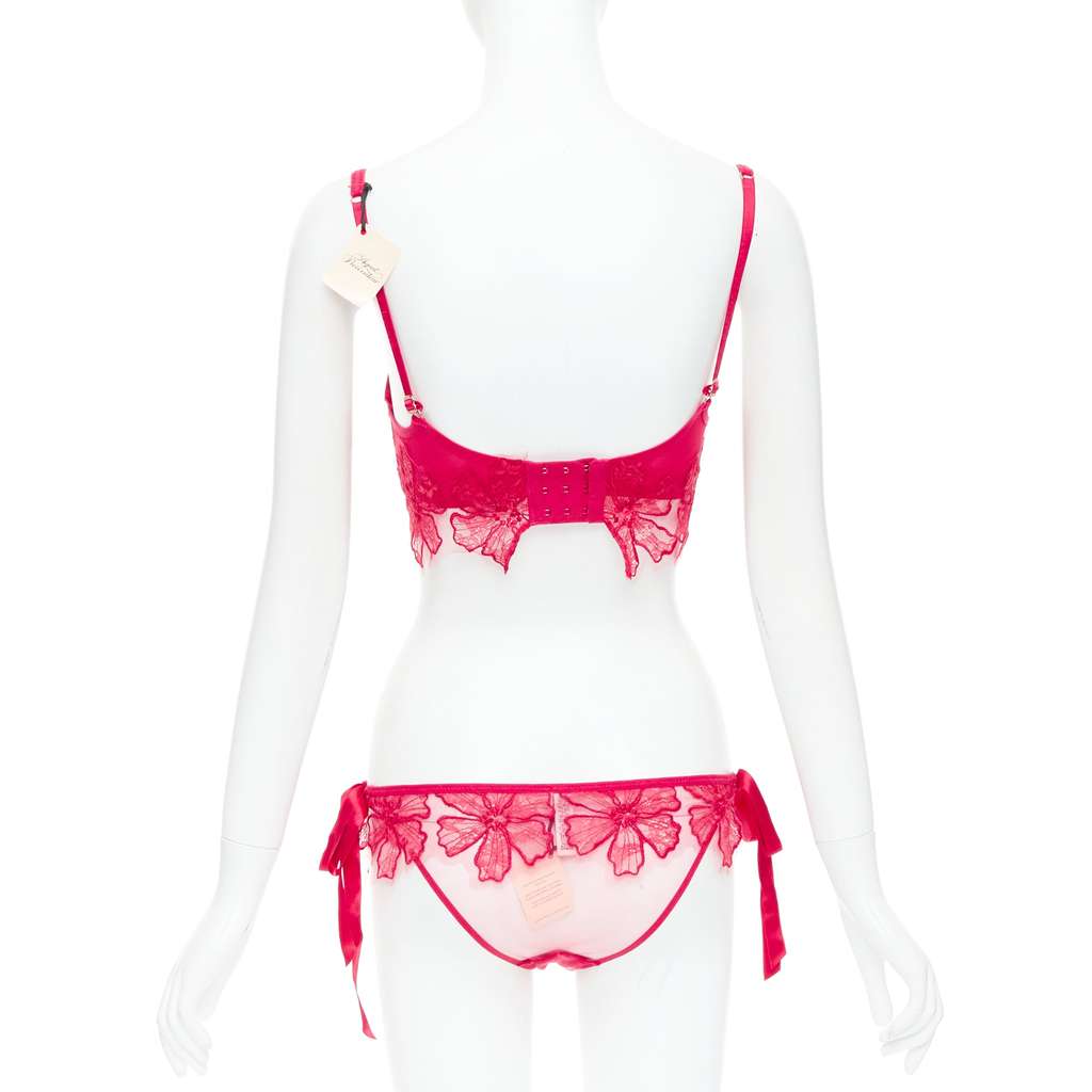 Agent Provocateur Floral Lace Lingerie Red Polyamide Very good - Box View