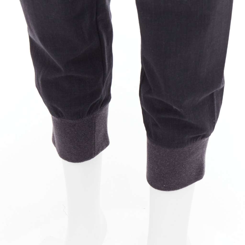 Brunello Cucinelli Relaxed Jogger Pants Grey Wool Very good - Back View
