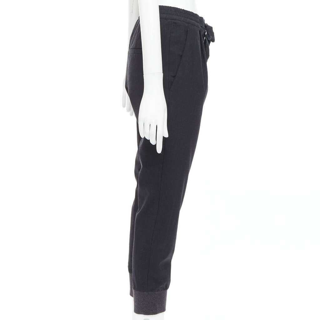 Brunello Cucinelli Relaxed Jogger Pants Grey Wool Very good - Model View