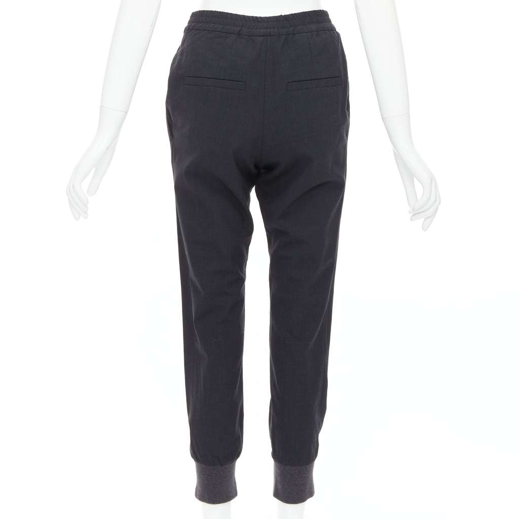 Brunello Cucinelli Relaxed Jogger Pants Grey Wool Very good - Box View