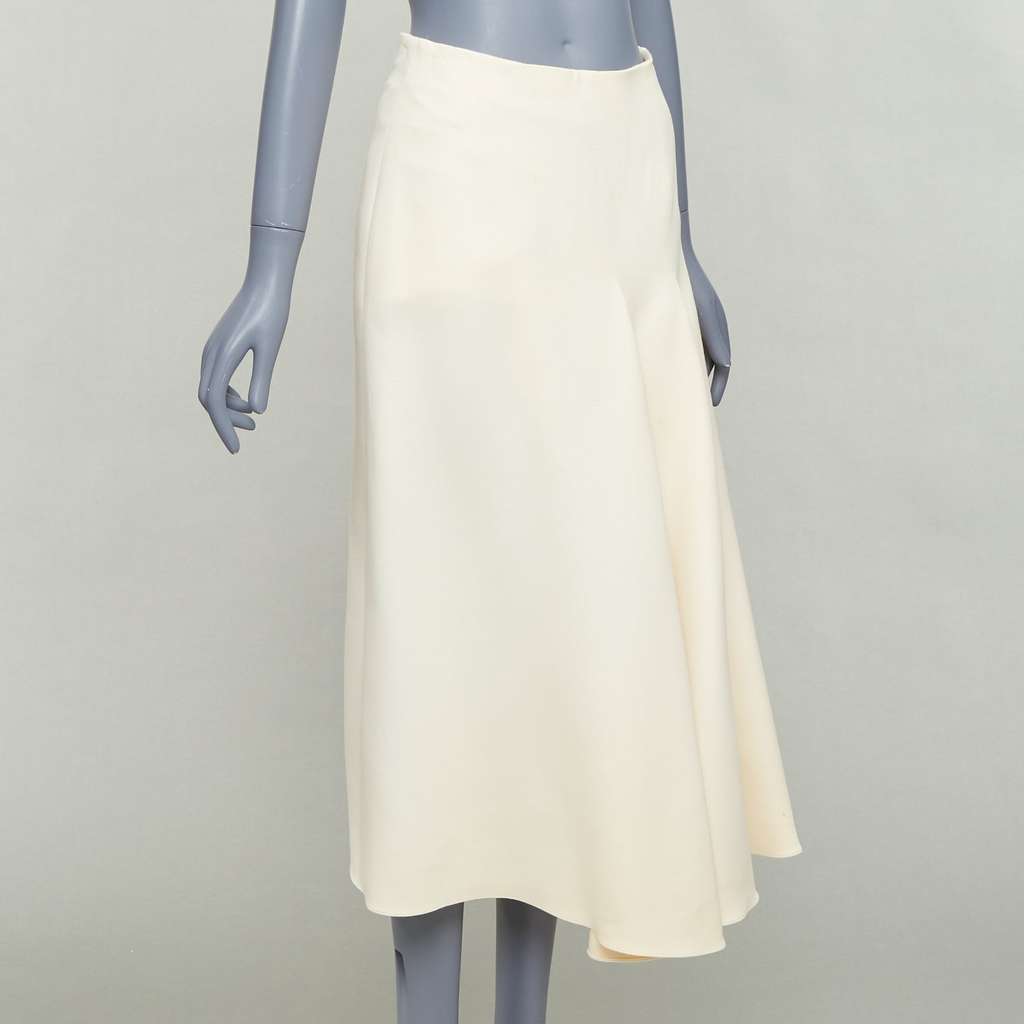 Dior Bias Cut Skirt Beige Wool Fair - Inside View