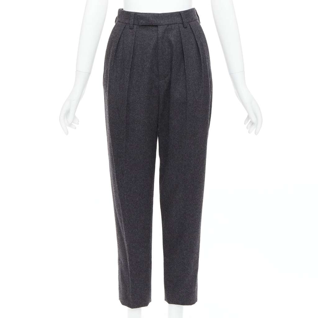 Celine Double Pleat Pants Grey Wool Never worn, with tag - Front View
