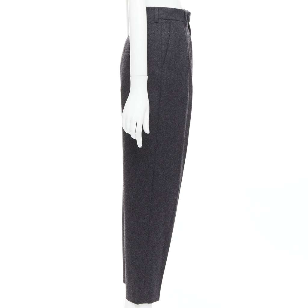 Celine Double Pleat Pants Grey Wool Never worn, with tag - Model View