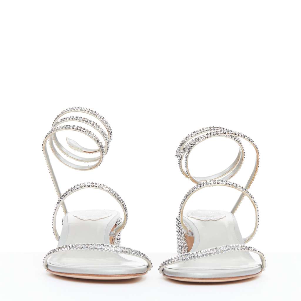 Rene Caovilla Cleo 45 Silver Leather Very good - Inside View